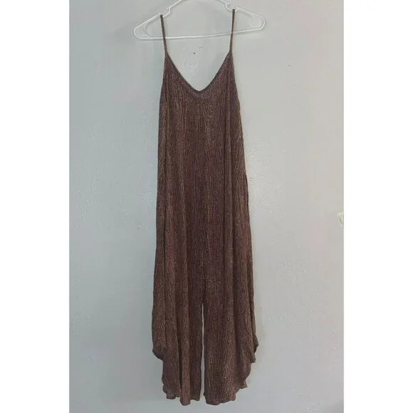 Final Touch Wide Leg Cropped Jumpsuit Size M - Picture 3 of 8